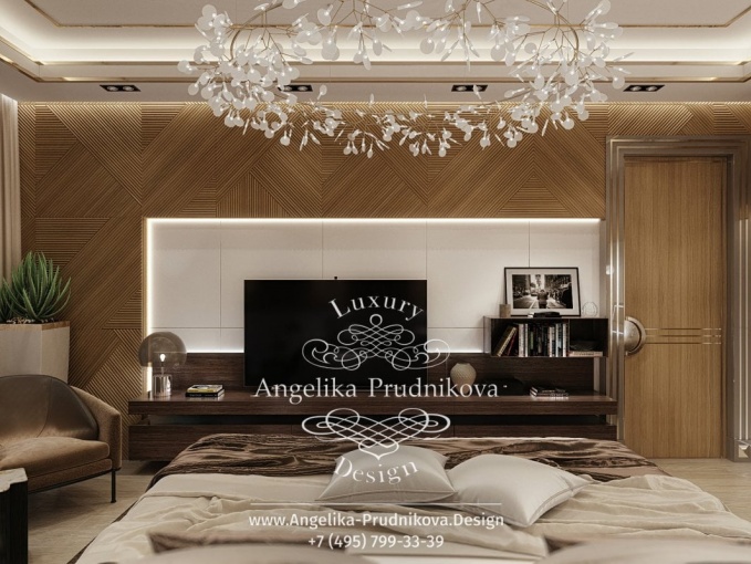 Дизайн-проект интерьера спальни в стиле модерн в ЖК BARRIN HOUSE