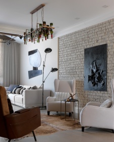 Фото интерьера гостиной дома в стиле лофт