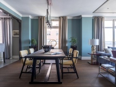 Фото интерьера столовой квартиры в стиле фьюжн
