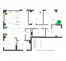 Планировка трехкомнатной квартиры для холостяка.