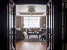 Фото интерьера гостиной квартиры в стиле ар-деко