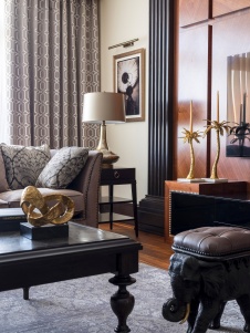 Фото интерьера гостиной квартиры в стиле ар-деко