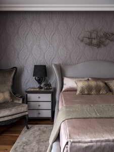 Фото интерьера спальни квартиры в стиле ар-деко