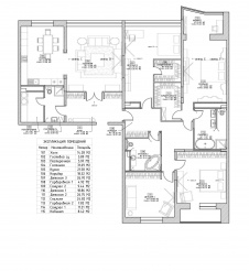 Планировка большой квартиры для бизнесмена.