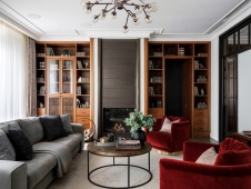 Фото интерьера гостиной дома в стиле фьюжн