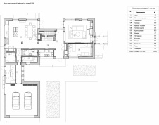 Планировка 1 этажа 2-х этажного семейного коттеджа в Подмосковье.