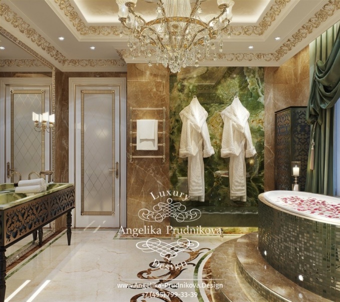 Дизайн-проект интерьера ванной комнаты в элитных апартаментах