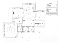 Планировка 1 этажа 2-х этажного дома в стиле современной классики.