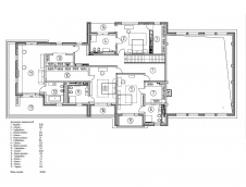 Планировка 2 этажа 2-этажного дома в стиле современное шале.