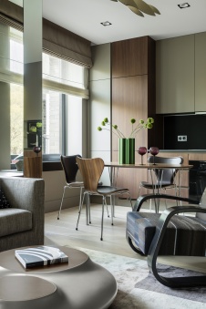 Фото интерьера гостиной квартиры в современном стиле