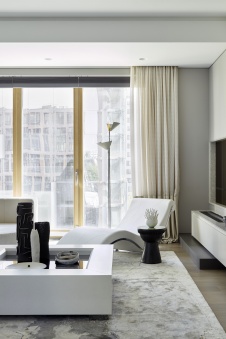 Фото интерьера гостиной квартиры в стиле минимализм