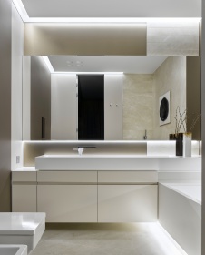 Фото интерьера санузла квартиры в стиле минимализм