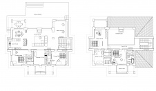 Планировка 1 и 2 этажа 2-х этажного дома, построенного по индивидуальному проекту.