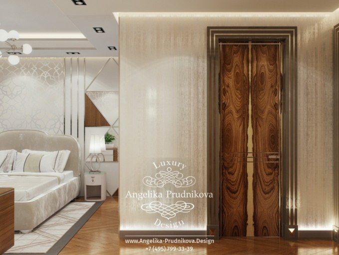 Дизайн-проект интерьера гостевой спальни в современном стиле в ЖК BARRIN HOUSE