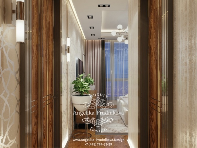 Дизайн-проект интерьера гостевой спальни в современном стиле в ЖК BARRIN HOUSE