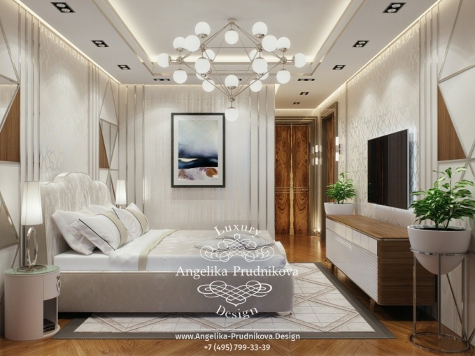 Дизайн-проект интерьера гостевой спальни в современном стиле в ЖК BARRIN HOUSE чсме 