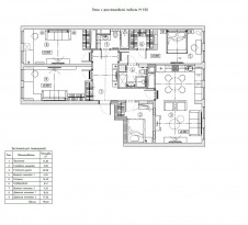 Планировка квартиры для семьи с двумя детьми в ЖК «Лефорт».