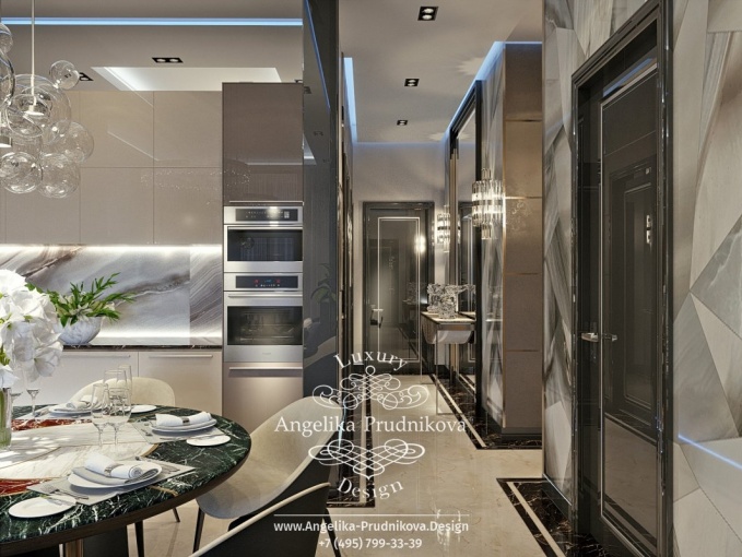 Дизайн-проект интерьера квартиры в ЖК Лица в стиле модерн