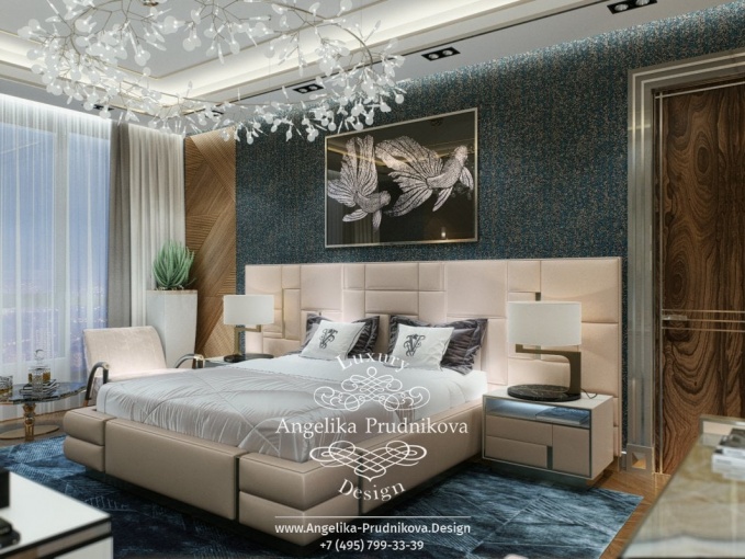 Дизайн-проект интерьера спальни в стиле модерн
