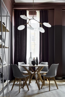 Фото интерьера столовой квартиры в стиле фьюжн