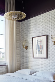 Фото интерьера спальни квартиры в стиле фьюжн