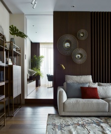 Фото интерьера кабинета пентхауса в стиле фьюжн