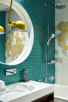 Фото интерьера санузла пентхауса в стиле фьюжн