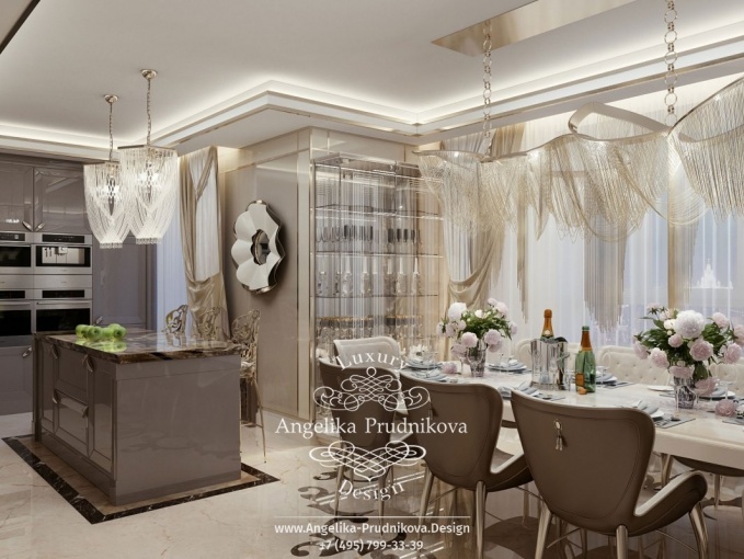 Дизайн-проект интерьера квартиры в стиле ар-деко в ЖК Золотые Ключи-2