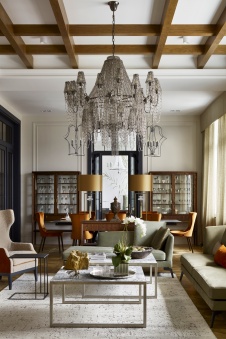 Фото интерьера гостиной квартиры в стиле фьюжн