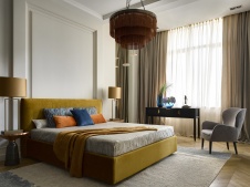 Фото интерьера спальни квартиры в стиле фьюжн