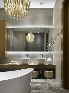 Фото интерьера санузла квартиры в стиле фьюжн