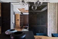 Фото интерьера гостиной квартиры в стиле эко