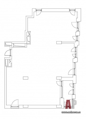 Исходный план 3-х комнатной квартиры в ЖК «Садовые кварталы».
