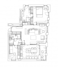Планировка 3-х комнатной квартиры в ЖК «Садовые кварталы».