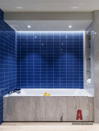 Фото интерьера ванной пентхауса в стиле лофт