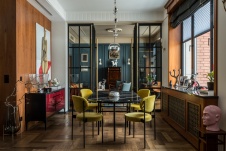 Фото интерьера гостиной квартиры в стиле фьюжн