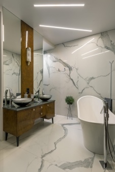 Фото интерьера санузла квартиры в стиле фьюжн Фото интерьера ванной квартиры в стиле фьюжн