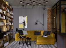 Фото интерьера гостиной квартиры в стиле фьюжн