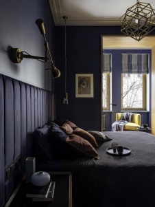 Фото интерьера спальни квартиры в стиле фьюжн