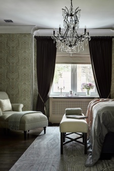 Фото интерьера спальни дома в стиле фьюжн