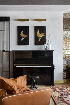 Фото интерьера гостиной квартиры в стиле лофт