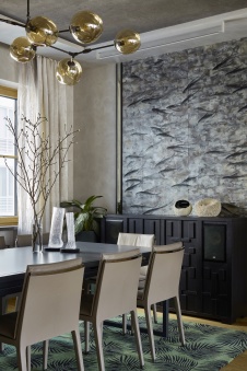 Фото интерьера столовой квартиры в стиле лофт