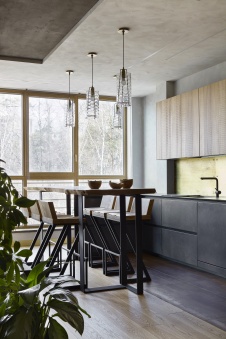 Фото интерьера кухни квартиры в стиле лофт