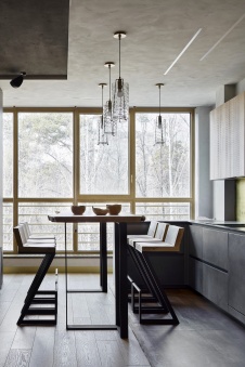 Фото интерьера кухни квартиры в стиле лофт