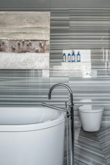 Фото интерьера ванной квартиры в стиле лофт