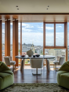 Фото интерьера столовой квартиры в американском стиле