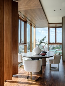 Фото интерьера столовой квартиры в американском стиле