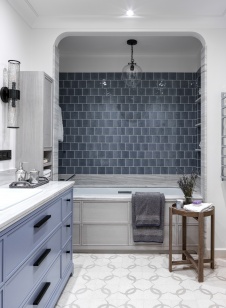 Фото интерьера ванной квартиры в стиле фьюжн