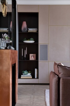 Фото интерьера гостиной квартиры в стиле ар-деко