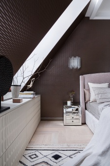 Фото интерьера спальни квартиры в стиле ар-деко